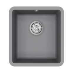 Clearwater Nova 1 Bowl Granite Composite Inset/Undermount Kitchen Sink - 420 x 460mm