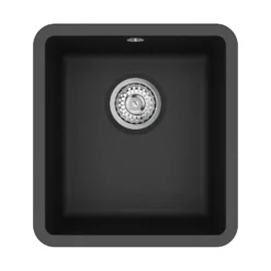 Clearwater Nova 1 Bowl Granite Composite Inset/Undermount Kitchen Sink - 420 x 460mm