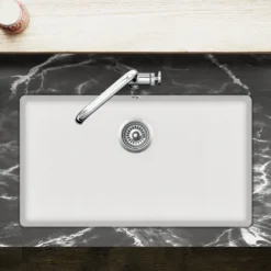 Clearwater Nova 1 Bowl Granite Composite Inset/Undermount Kitchen Sink - 810 x 480mm