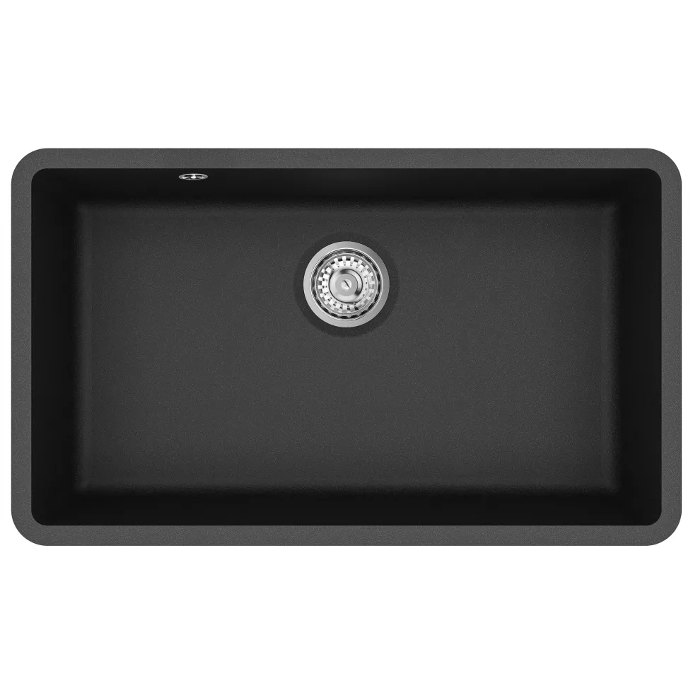 Clearwater Nova 1 Bowl Granite Composite Inset/Undermount Kitchen Sink - 810 x 480mm