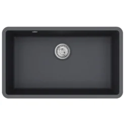 Clearwater Nova 1 Bowl Granite Composite Inset/Undermount Kitchen Sink - 810 x 480mm