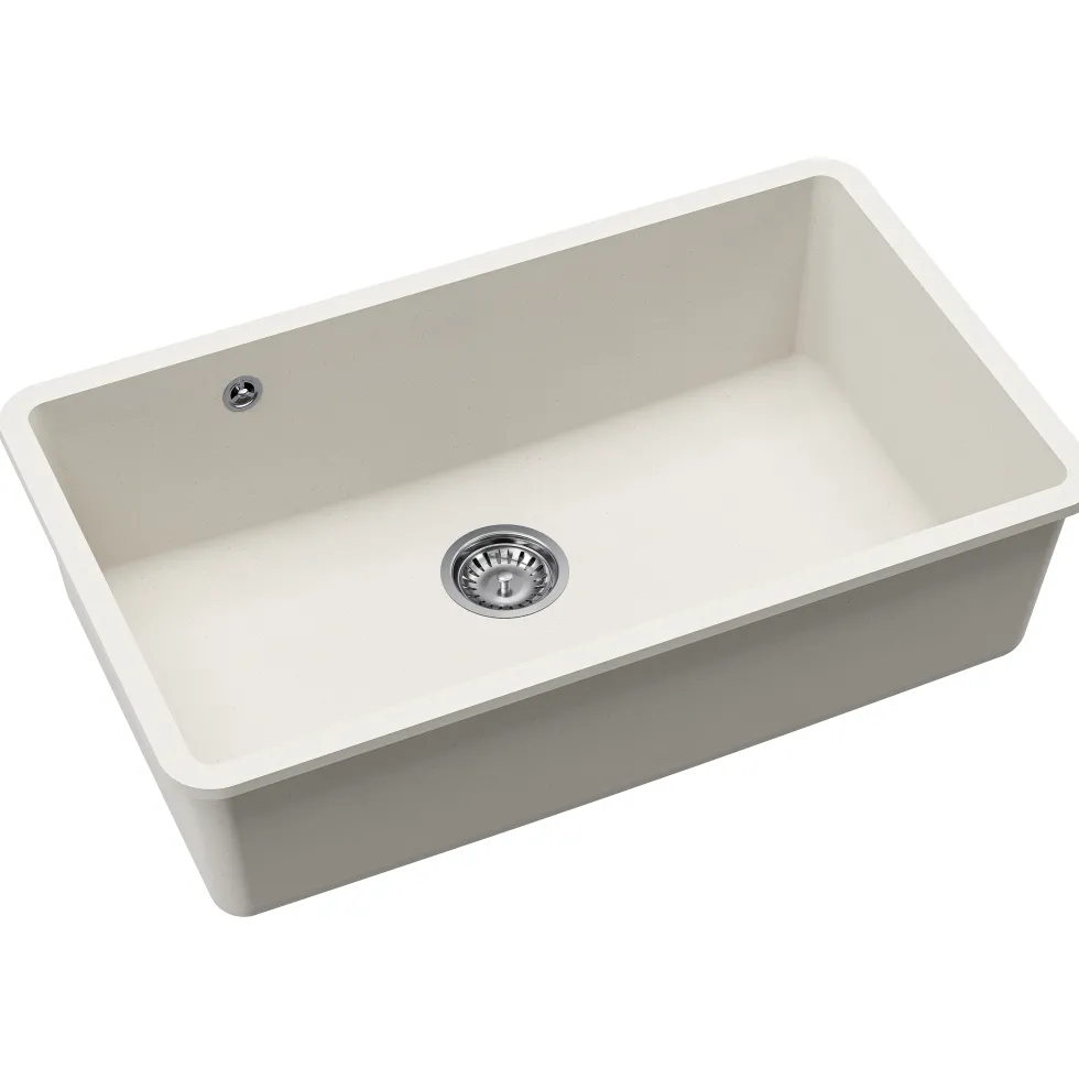 Clearwater Nova 1 Bowl Granite Composite Inset/Undermount Kitchen Sink - 810 x 480mm