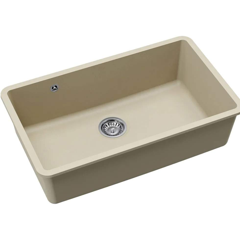 Clearwater Nova 1 Bowl Granite Composite Inset/Undermount Kitchen Sink - 810 x 480mm