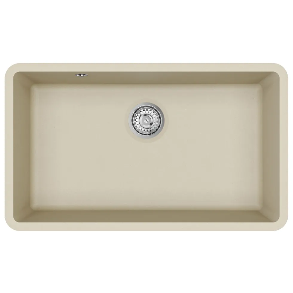 Clearwater Nova 1 Bowl Granite Composite Inset/Undermount Kitchen Sink - 810 x 480mm