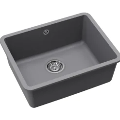 Clearwater Nova 1 Bowl Granite Composite Inset/Undermount Kitchen Sink - 585 x 460mm