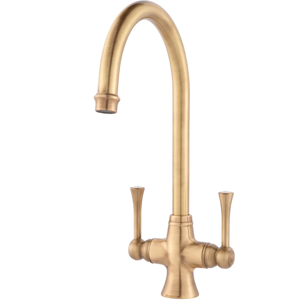 Clearwater Regent Twin Lever Kitchen Mixer Tap