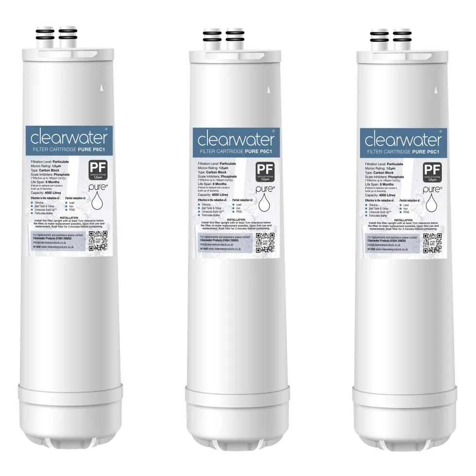 Clearwater Replacement Cartridge for Filtered Water Taps - 3 pack