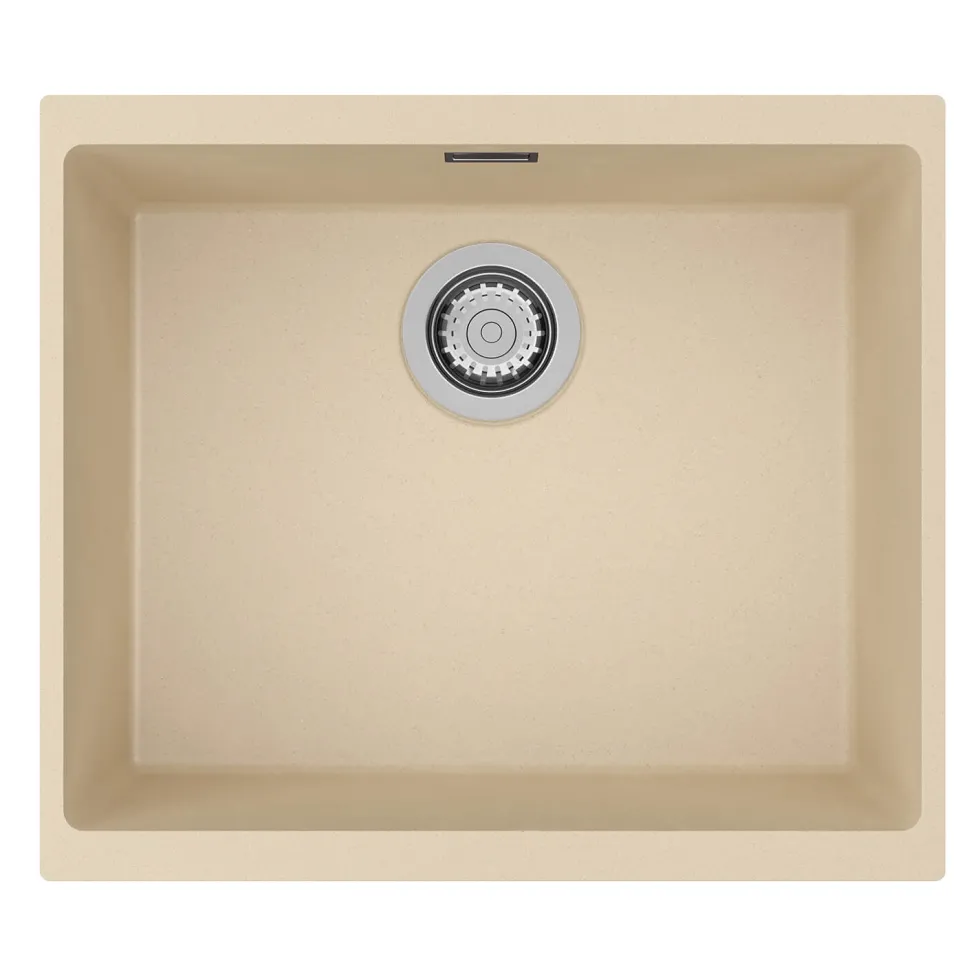 Clearwater Siena 1 Bowl Granite Composite Inset or Undermount Kitchen Sink & Waste - 530 x 460mm