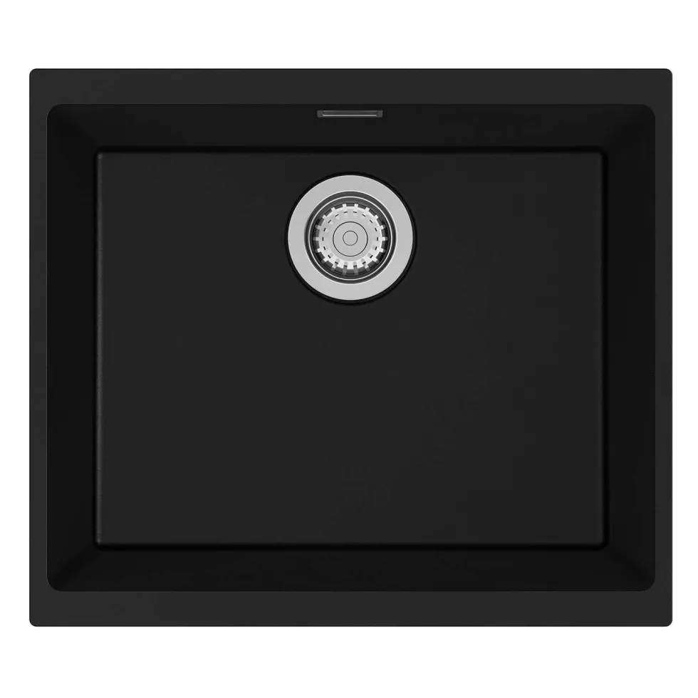 Clearwater Siena 1 Bowl Granite Composite Inset or Undermount Kitchen Sink & Waste - 530 x 460mm