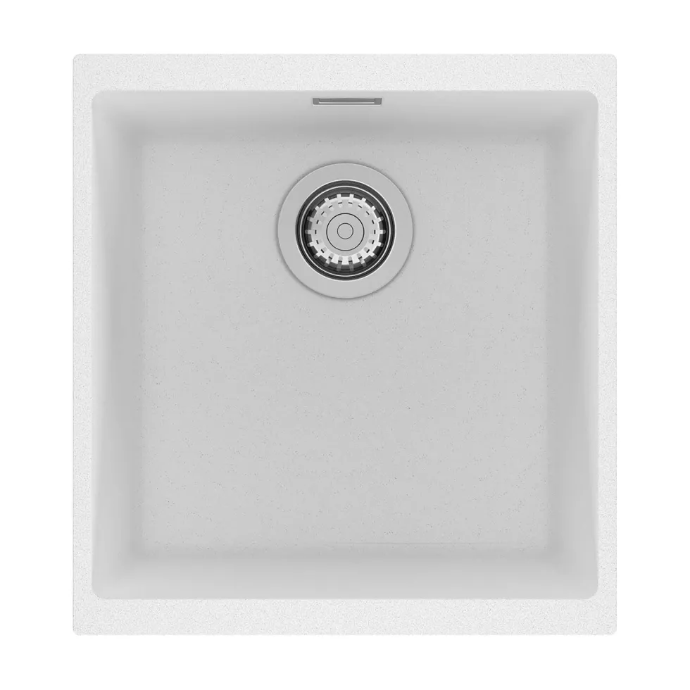 Clearwater Siena 1 Bowl Granite Composite Inset or Undermount Kitchen Sink & Waste - 430 x 460mm