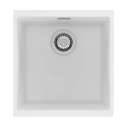 Clearwater Siena 1 Bowl Granite Composite Inset or Undermount Kitchen Sink & Waste - 430 x 460mm