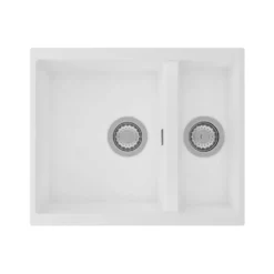 Clearwater Siena 1.5 Bowl Granite Composite Undermount Kitchen Sink & Waste - 555 x 460mm