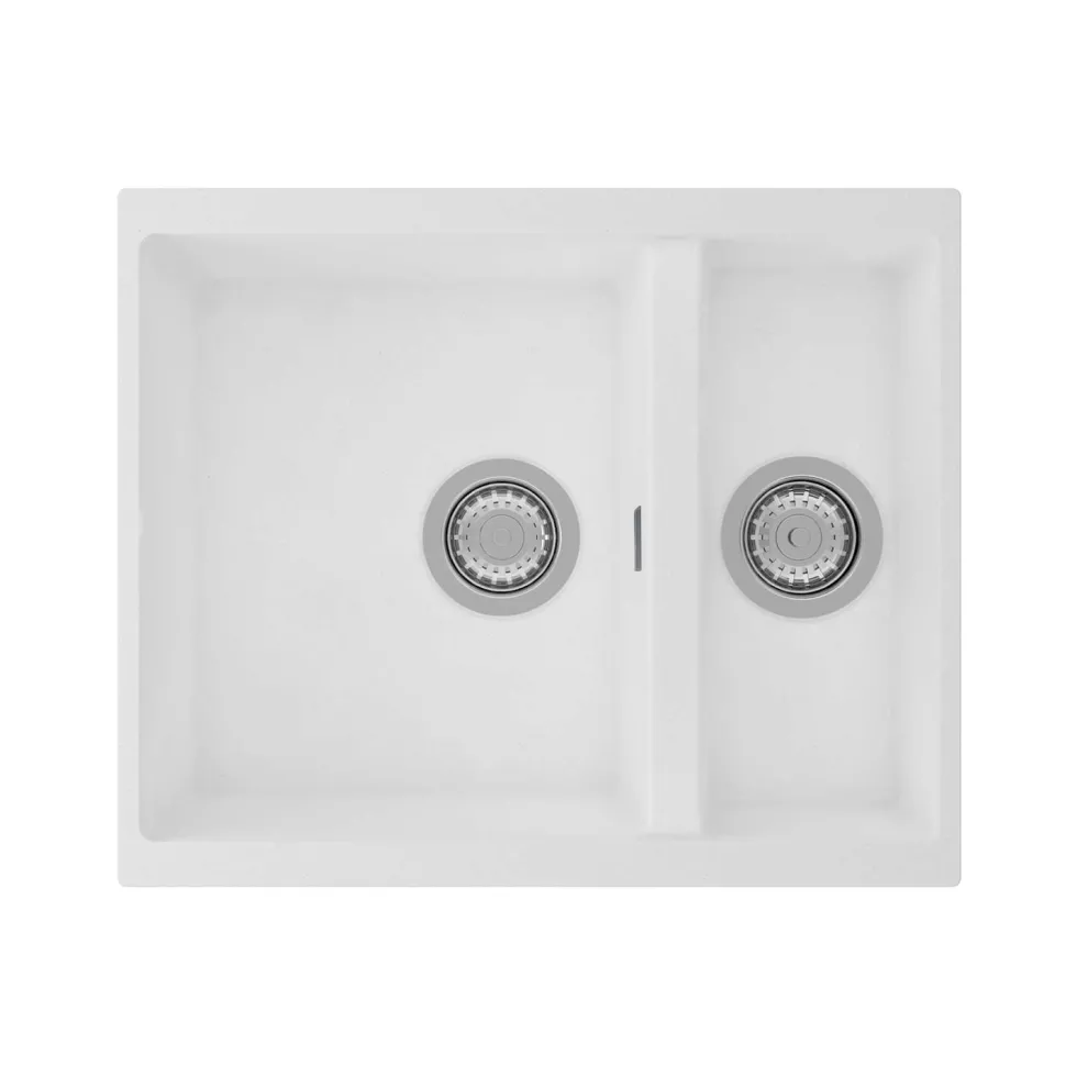 Clearwater Siena 1.5 Bowl Granite Composite Undermount Kitchen Sink & Waste - 555 x 460mm