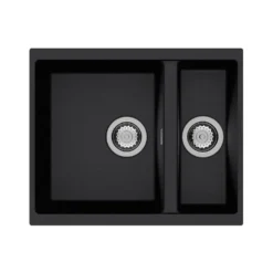 Clearwater Siena 1.5 Bowl Granite Composite Undermount Kitchen Sink & Waste - 555 x 460mm