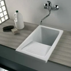 Clearwater Small White Ceramic Laundry Sink - 395 x 610mm