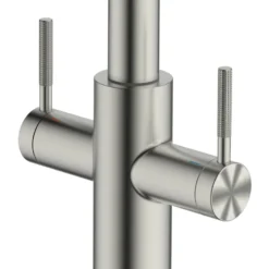 Clearwater Topaz Twin Lever Mono Kitchen Mixer with 'Twist & Spray' U Spout and Knurled Handles