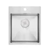 Clearwater Urban 1 Bowl Brushed Stainless Steel Kitchen Sink & Waste Kit - 440 x 510mm