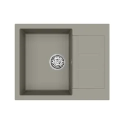 Clearwater Vesta 1 Bowl Granite Composite Kitchen Sink with Reversible Drainer - 620 x 500mm