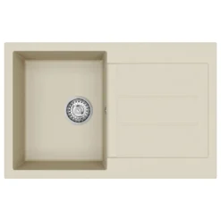 Clearwater Vesta 1 Bowl Granite Composite Kitchen Sink with Reversible Drainer - 780 x 500mm
