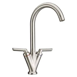 Clearwater Vitro Twin Lever Mono Sink Mixer with Swivel Spout