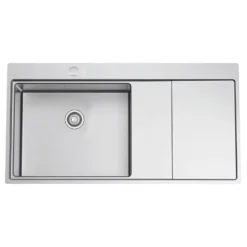Clearwater Xeron 105 Single Bowl Brushed Stainless Steel Sink & Waste - 1000 x 520mm