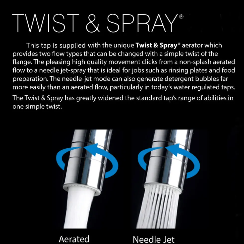 Clearwater Zodiac WRAS Approved Single Lever Mono Kitchen Mixer