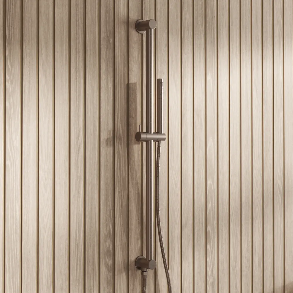 Core Concealed Thermostatic Valve, Fixed Head & Shower Rail Kit