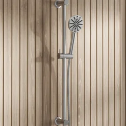 Core Fluted Slide Rail Shower Kit, Shower Handset & Hose