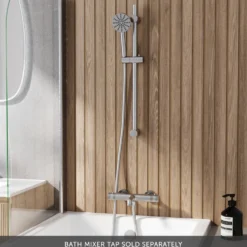 Core Fluted Slide Rail Shower Kit, Shower Handset & Hose
