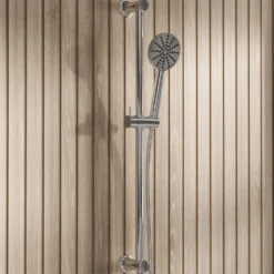 Core 1 Outlet Concealed Shower Valve & Slide Rail Kit with Fluted Handset