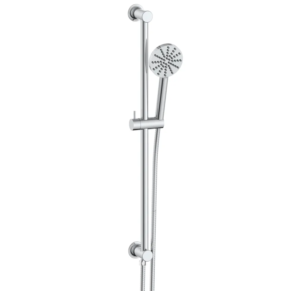 Core 1 Outlet Concealed Shower Valve & Slide Rail Kit with Fluted Handset