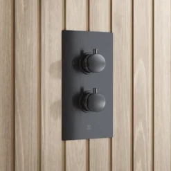 Core 1 Outlet Concealed Shower Valve & Slide Rail Kit with Fluted Handset