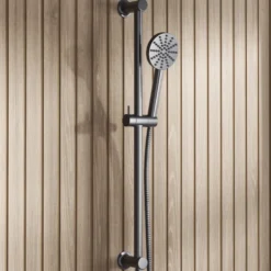 Core 1 Outlet Concealed Shower Valve & Slide Rail Kit with Fluted Handset