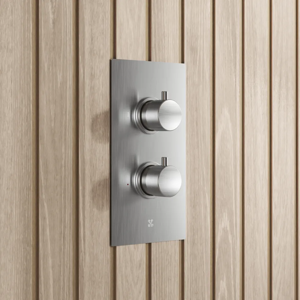 Core 1 Outlet Concealed Shower Valve & Slide Rail Kit with Fluted Handset