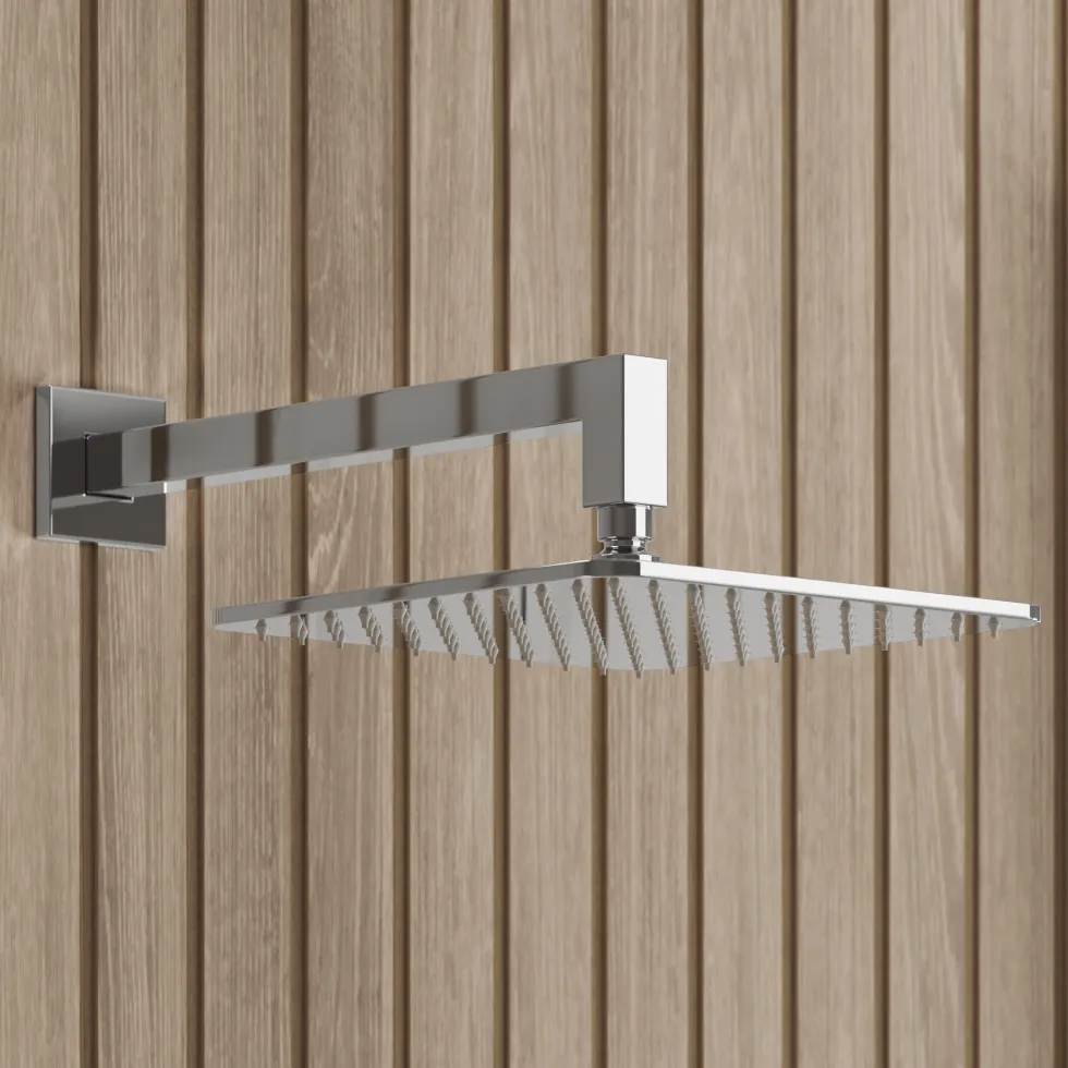 Core 1 Outlet Concealed Valve & Fixed Wall Mounted Square Shower Head