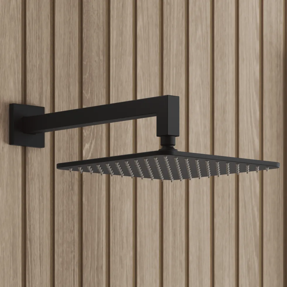 Core 1 Outlet Concealed Valve & Fixed Wall Mounted Square Shower Head