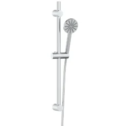 Core 1 Outlet Exposed Thermostatic Bar Valve & Fluted Slide Rail Shower Kit