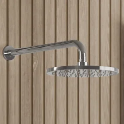 Core Shower Package with 3 Outlet Concealed Valve, Fixed Shower Head, Slide Rail Kit & Overflow Bath Filler
