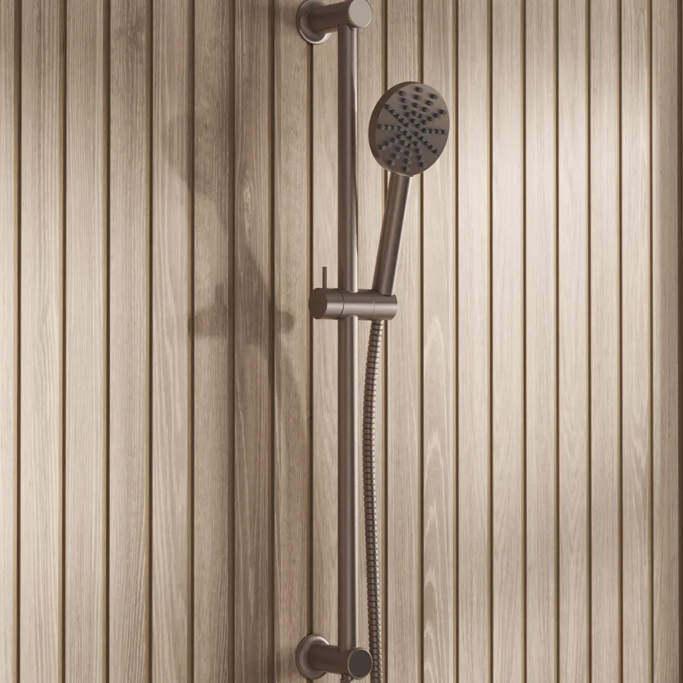 Core Shower Package with 2 Outlet Concealed Valve, Shower Head & Fluted Handset Slide Rail Kit