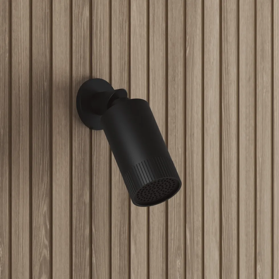 Core Shower Package with 2 Outlet Concealed Valve with Wall Mounted Fluted Spotlight Shower Head & Shower Wall Kit