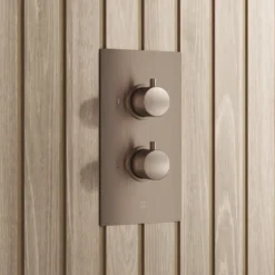 Core Shower Package with 2 Outlet Concealed Valve with Wall Mounted Fluted Spotlight Shower Head & Shower Wall Kit