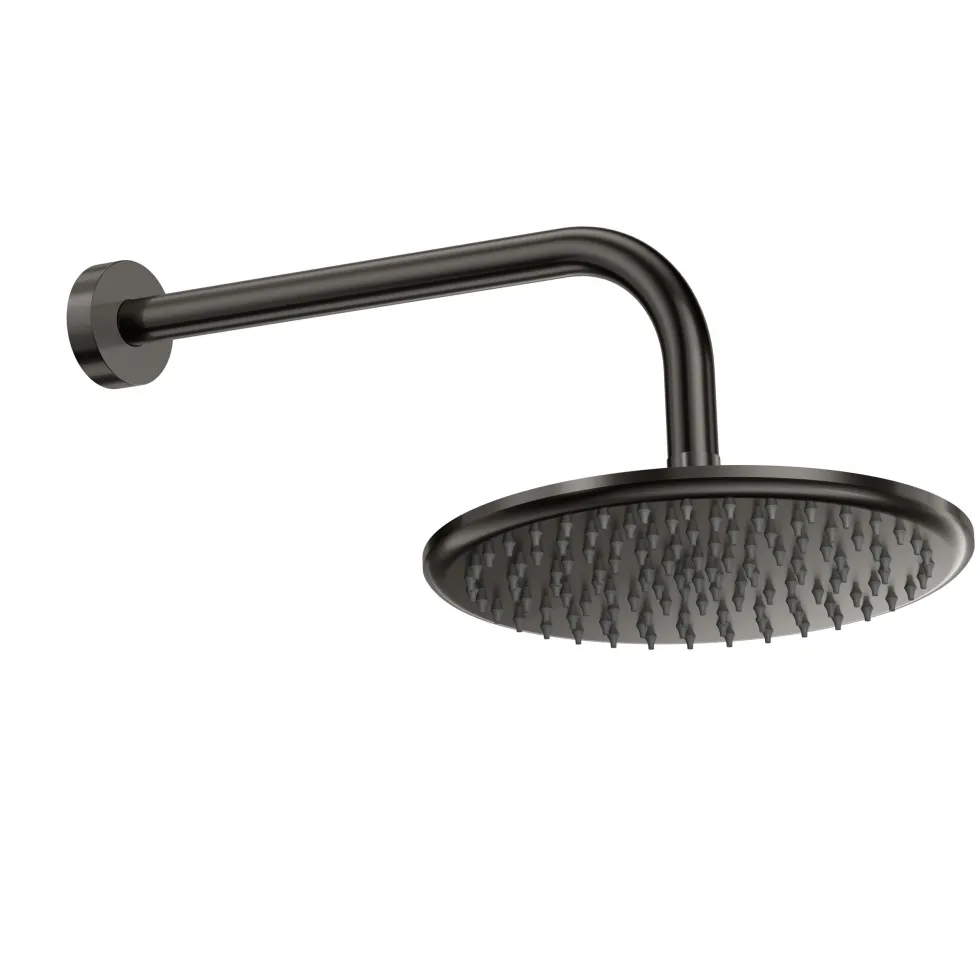 Core Shower Package with 2 Outlet Manual Valve, Fixed Wall Mounted Shower Head & Fluted Handset Slide Rail Kit