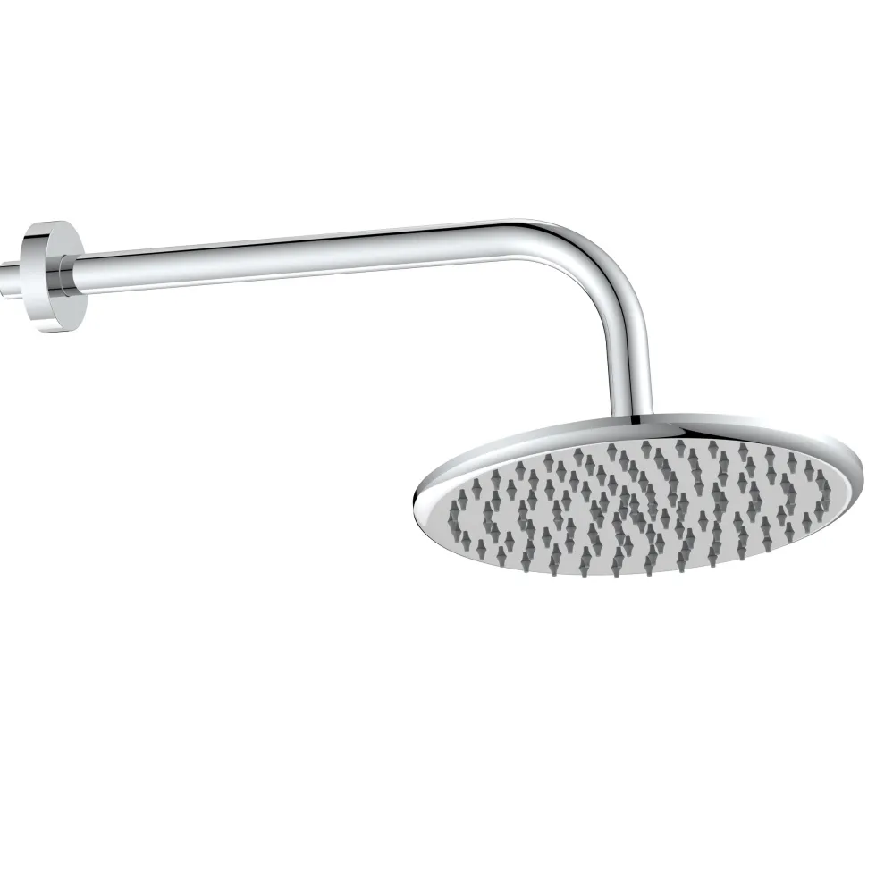 Core Shower Package with 2 Outlet Manual Valve, Fixed Wall Mounted Shower Head & Fluted Handset Slide Rail Kit