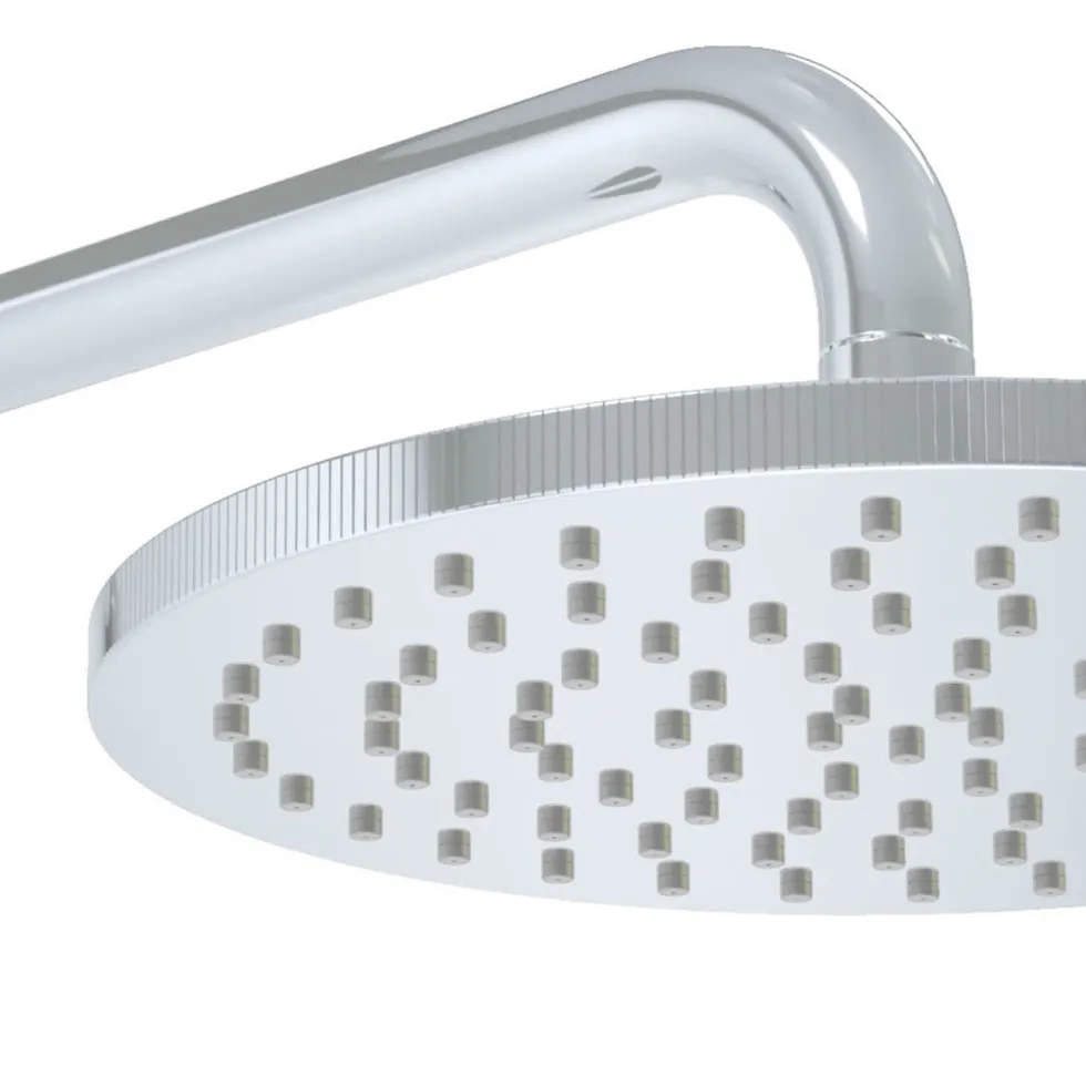 Core Shower Package with 2 Outlet Manual Valve, Fixed Wall Mounted Shower Head & Fluted Handset Slide Rail Kit