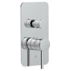 Core Shower Package with 2 Outlet Manual Valve, Fixed Wall Mounted Shower Head & Microphone Handset Slide Rail Kit