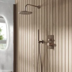 Core Shower Package with 2 Outlet Manual Valve, Fixed Wall Mounted Shower Head & Shower Kit