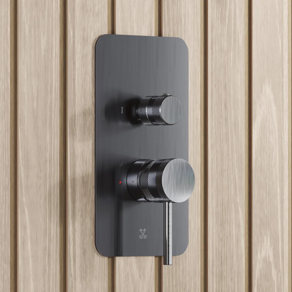 Core Shower Package with 2 Outlet Manual Valve, Fixed Wall Mounted Shower Head & Shower Kit