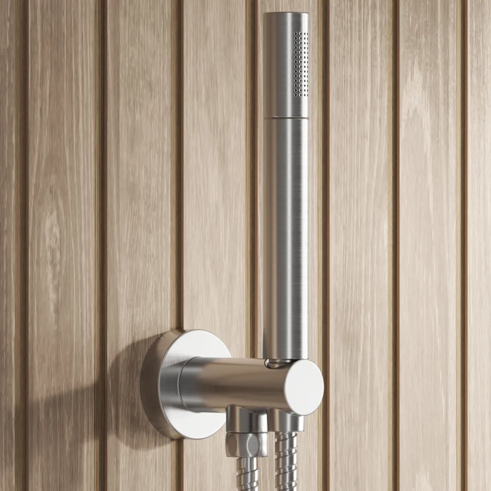 Core Shower Package with 2 Outlet Valve, Fixed Wall Mounted Square Shower Head & Shower Wall Kit