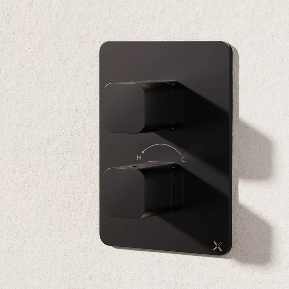 Crosswater Atoll/Glide II 2 Outlet Concealed Thermostatic Shower Valve - Crossbox Technology