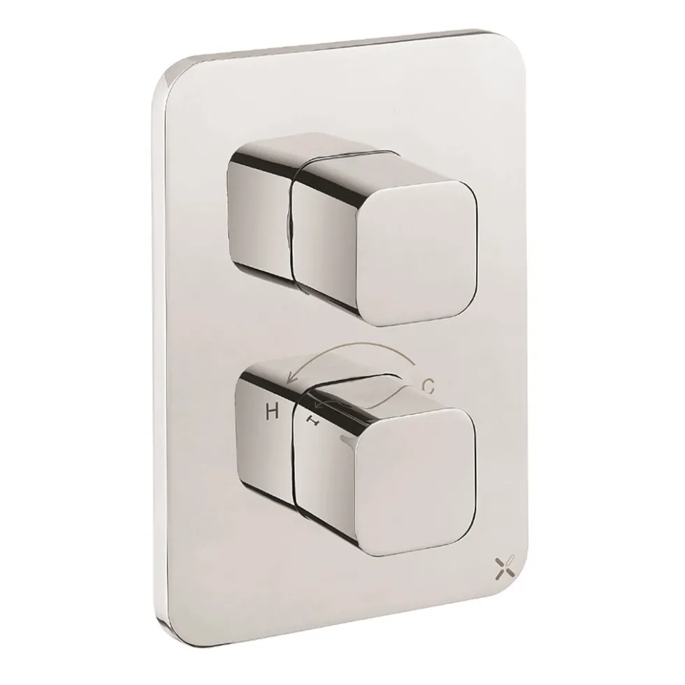 Crosswater Atoll/Glide II 2 Outlet Concealed Thermostatic Shower Valve - Crossbox Technology